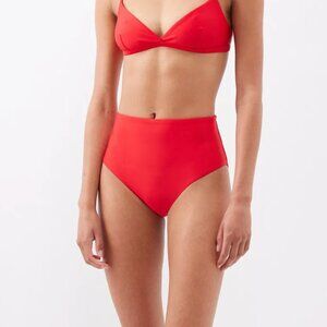MATTEAU High waisted Bikini Brief Bottom Red Rosso $145 NWOT EU 36